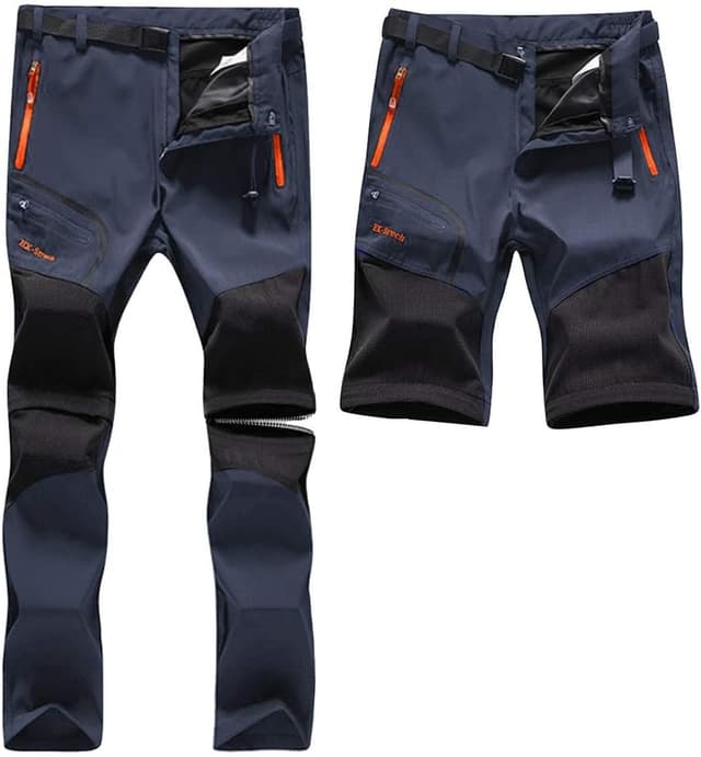 Detalle de Pantalon de trekking homme SANMIO softshell imperméable, coupe-vent et respirant (avec jambes amovibles)