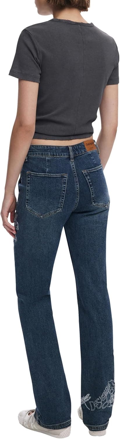 Thumbnail 1 de Desigual Denim Jeans Straight Largo para mujer 👖