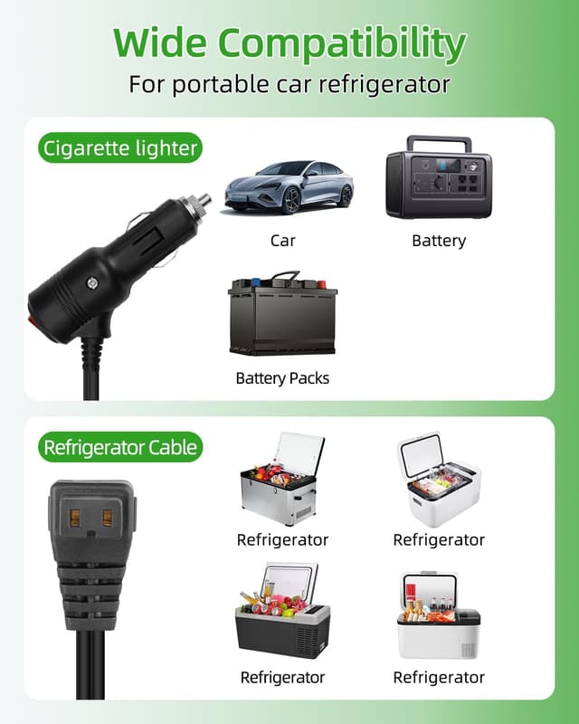 Thumbnail 4 de RIIEYOCA 14AWG KFZ Kühlbox Kabel 12V/24V