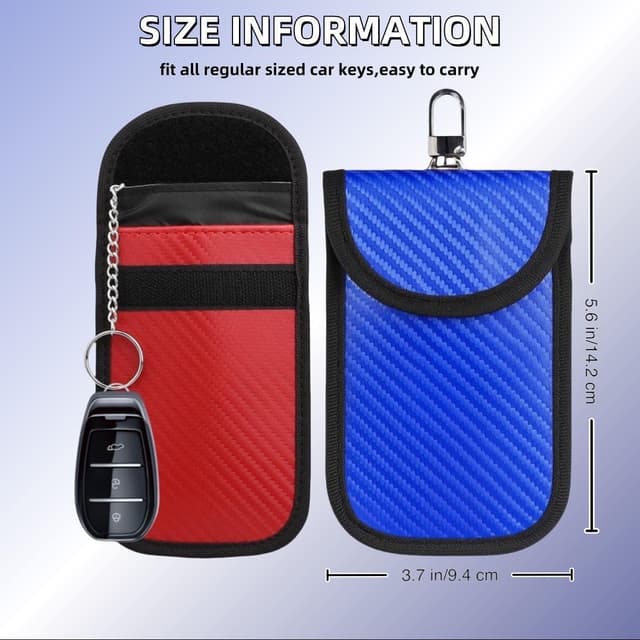 Thumbnail 1 de 3 Pack Faraday Pouch for Car Keys 9x14 cm