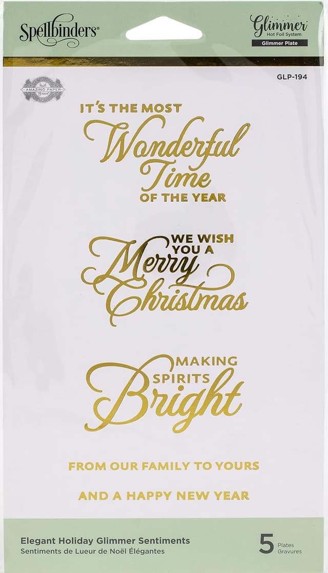 Detalle de Spellbinders Glimmer Hot Foil Plate Elegant Holiday Glimmer