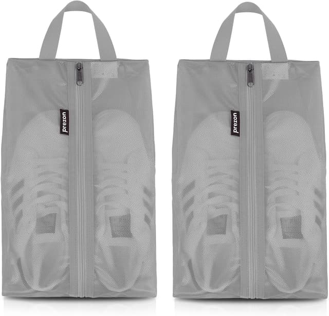 Detalle de Prezon sac à chaussures de voyage en maille TPU imperméable avec fermeture éclair YKK