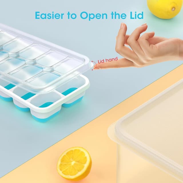 Thumbnail 6 de DOQAUS Ice Cube Tray 4-Pack — Silicone Ice Maker