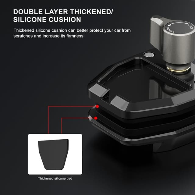 Detalle de HoneTeek Motorcycle Windshield Clip Mount – CNC aluminium action camera holder for GoPro, Insta360 & DJI Osmo Action