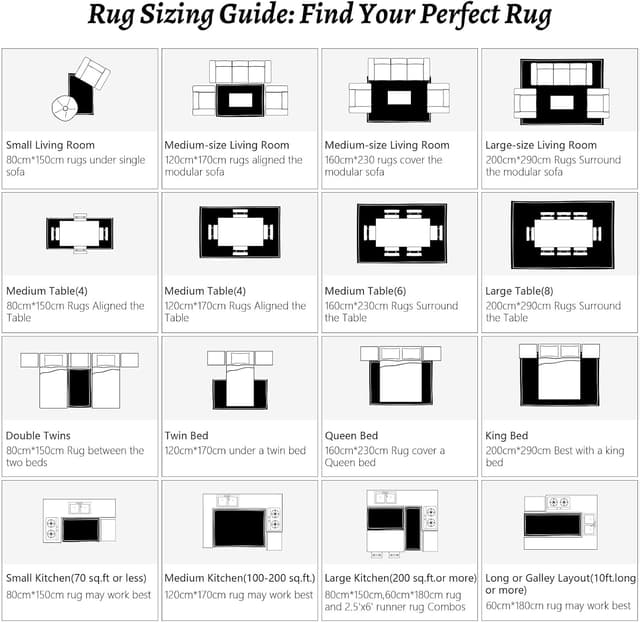 Detalle 2 de Topfinel Rugs Living Room Large 160x230cm Boho Beige Washable Faux Wool Rug