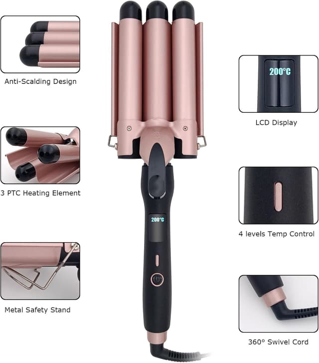 Thumbnail 6 de Mistcado 3 Barrel Hair Curler 25mm, Ceramic wand 💇♀