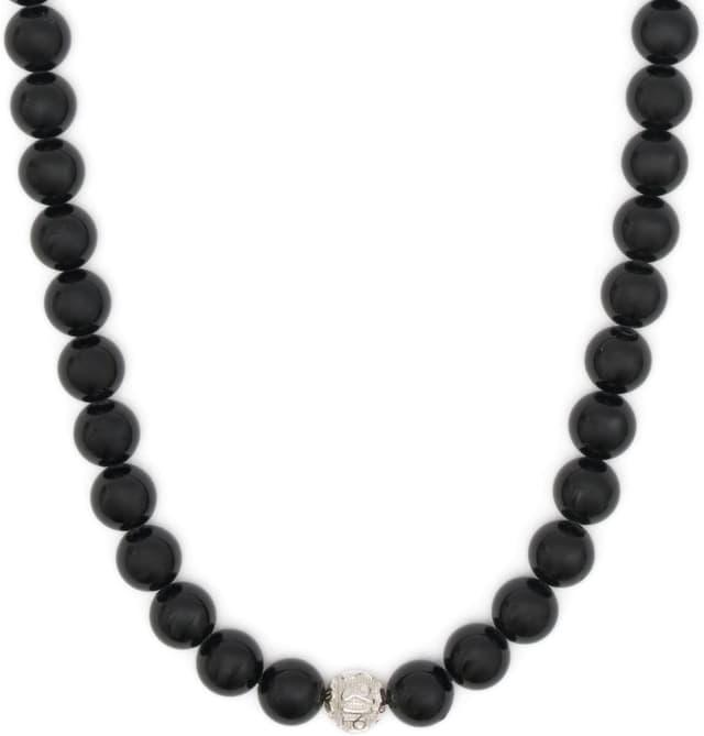 Detalle de BERGERLIN Echte Naturstein Perlenkette mit Turmalin, 925 Sterling Silberperle & Echtheitszertifikat