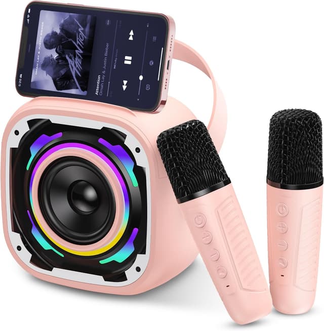 Imagen de PKBD Mini Karaoke 2 Mics Pink en OfertitasTOP