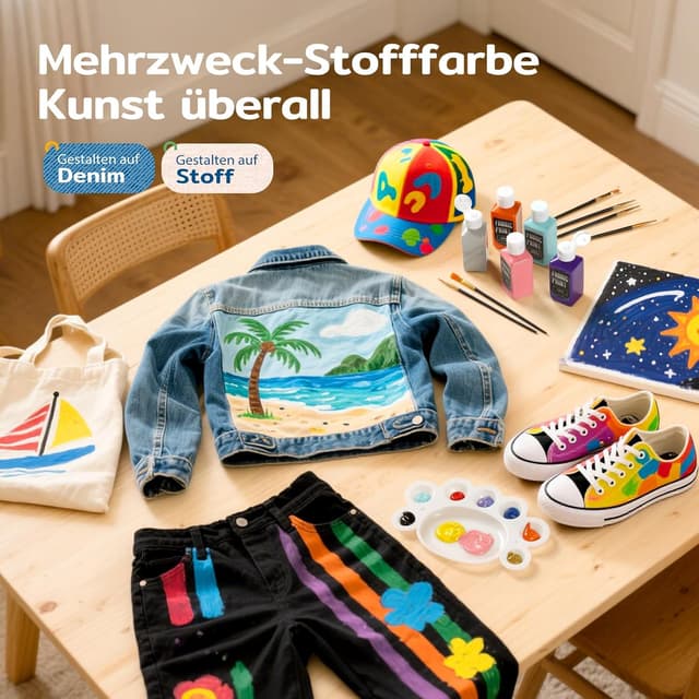 Detalle 2 de TMOL Textilfarben Set 18 leuchtende Farben