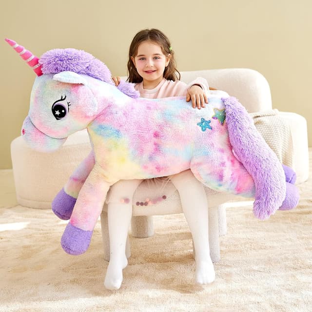 Detalle de Giant Unicorn plush toy 110cm