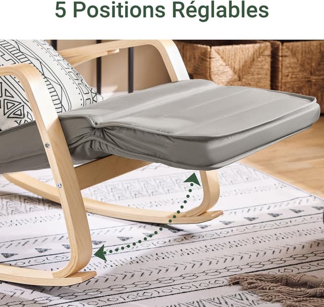 Thumbnail 3 de SoBuy FST16-DG fauteuil à bascule 120 kg