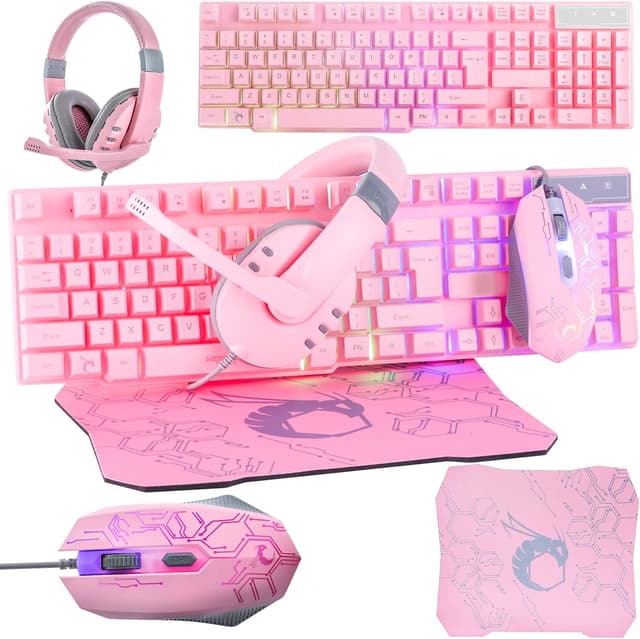 Detalle de Hornet RX-250 4in1 pink gaming bundle