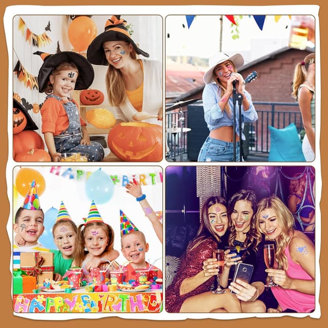 Detalle 2 de Tattoo Kinderstifte und Schablonen-Set mit 10 Tattoo-Stiften und 111 Mustern