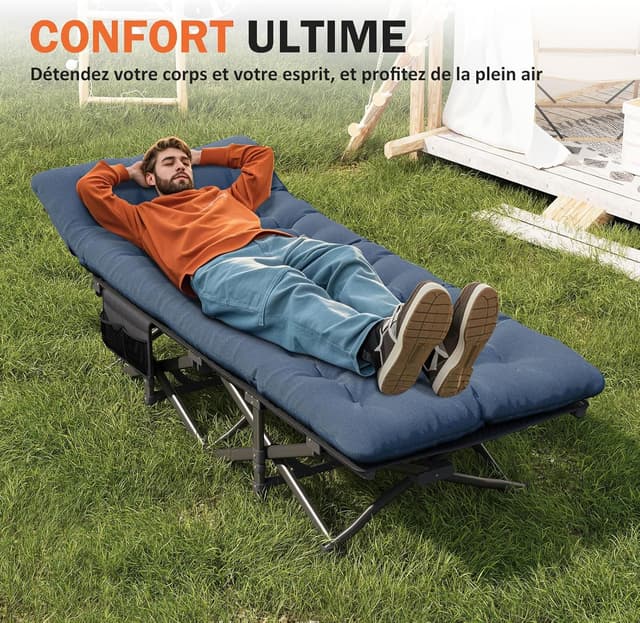 Thumbnail 6 de Lit de camping pliable ATORPOK SHOP, coussin portable robuste jusqu’à 200 kg