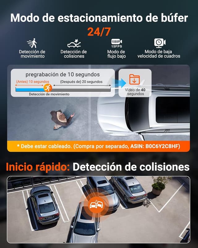 Thumbnail 5 de VANTRUE N4S Dashcam coche 2.7K+2.5K