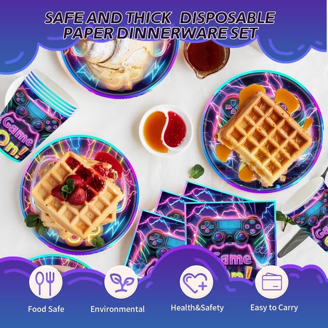 Thumbnail 1 de Videospiel Partygeschirr Set für 10 Gäste