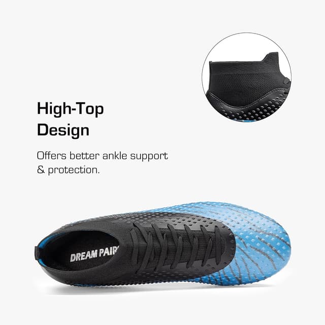 Detalle de DREAM PAIRS Men’s Firm Ground Soccer Cleats (High-Top FG/AG) for Training & Outdoor Play