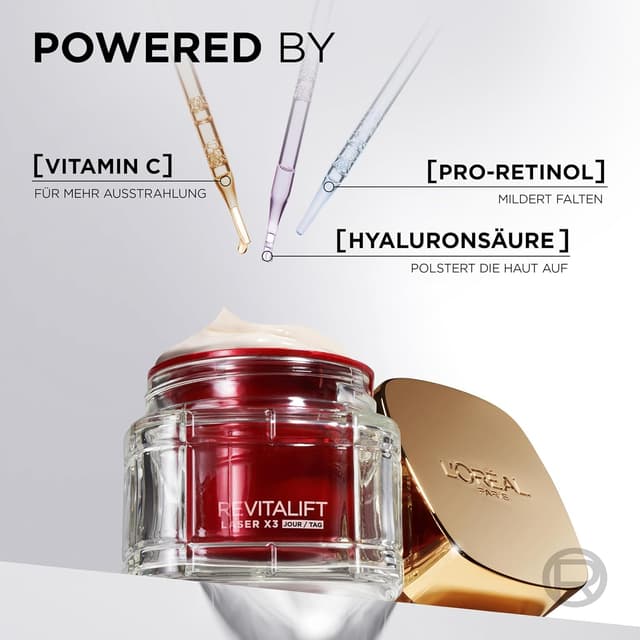Thumbnail 6 de L'Oréal Paris Revitalift Laser X3 Anti-Age Tagespflege Nachfüllkapsel (50 ml) mit Pro-Retinol, Hyaluronsäure & Vitamin C