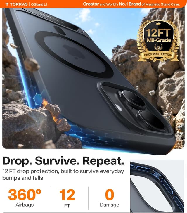 Detalle de iPhone 17 case stand 19N MagSafe titanium