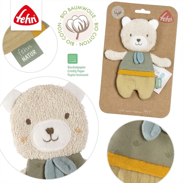 Thumbnail 3 de Fehn Knister Bär fehnNATUR Activity Baby Raschel