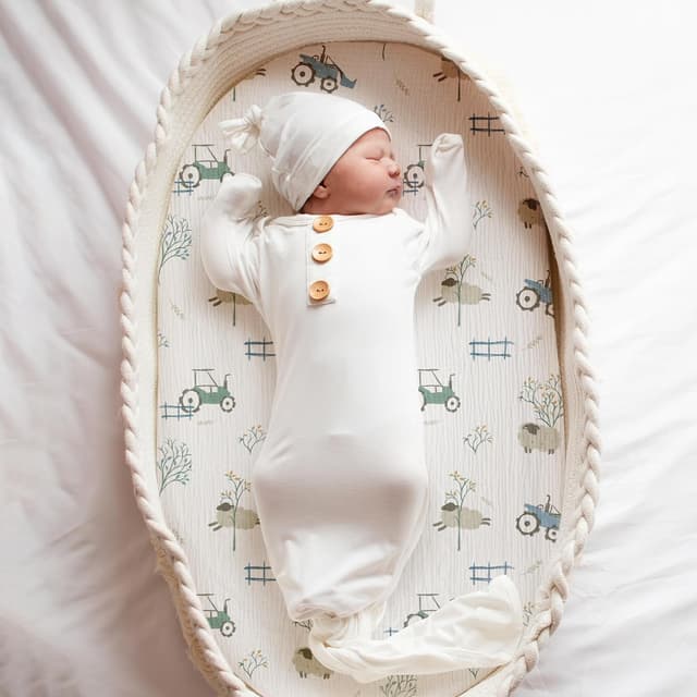 Thumbnail 5 de GLLQUEN Baby Bassinet Fitted Sheets 83x43cm