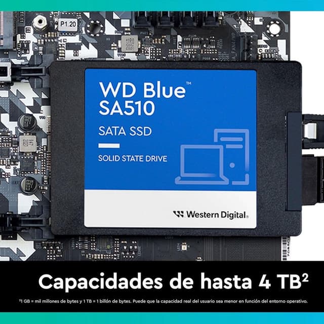 Detalle 2 de WD Blue SA510 1TB SSD 2.5" SATA 3 🚀