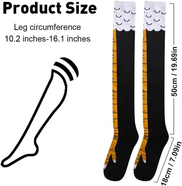 Thumbnail 1 de Abnaok 3-Pack Chicken Leg Socks 19.7"