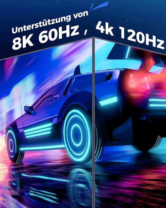 Thumbnail 6 de Cratree High Speed HDMI Kabel 8K (0,25 m) mit 48 Gbps, eARC und 4K/120 Hz für TV, PS5, PS4 & Blu-ray