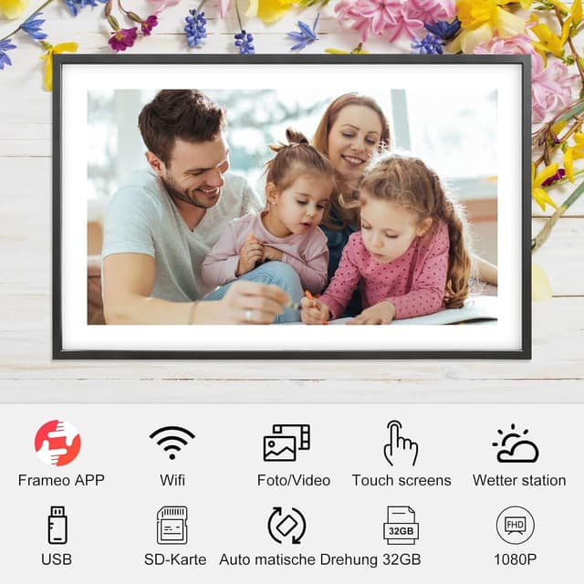 Thumbnail 1 de Frameo 15,6 Zoll digitaler Bilderrahmen 32 GB