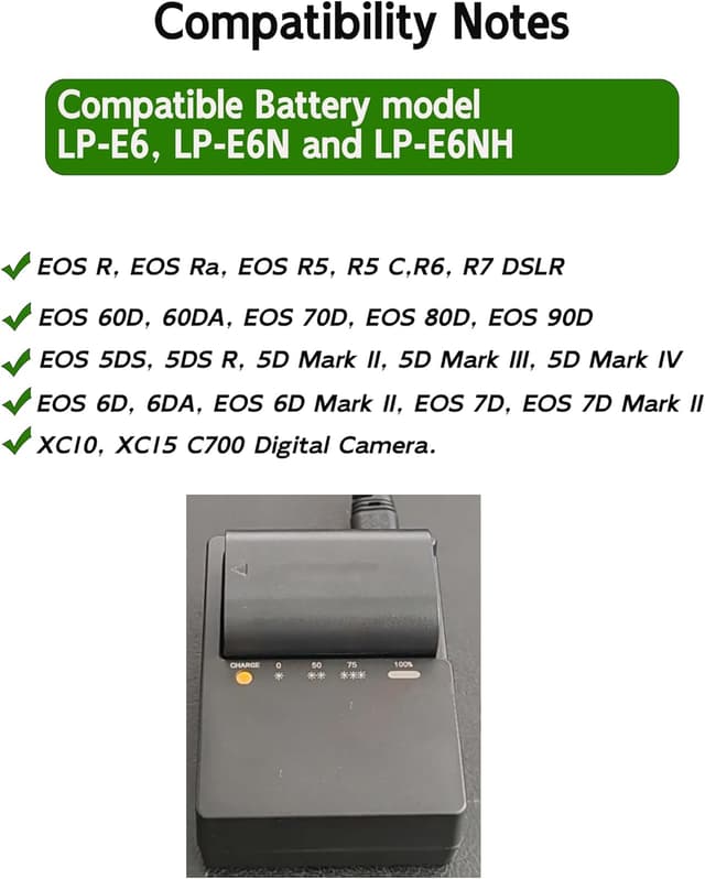 Detalle 1 de LP-E6 charger 8.4V for Canon EOS