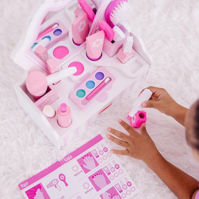 Thumbnail 1 de Melissa & Doug Wooden Beauty Salon 18-piece 🎀