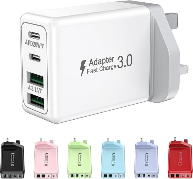 Detalle de USB C Plug Fast Charge 40W multiport charger for iPhone