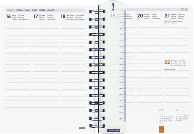 Thumbnail 6 de Finocam Agenda Institut 2025-2026 Turquesa Semana Vista Vertical