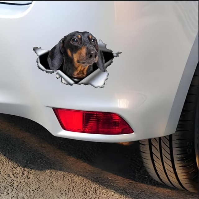 Thumbnail 5 de Dackel Reflektierend Aufkleber 18 cm