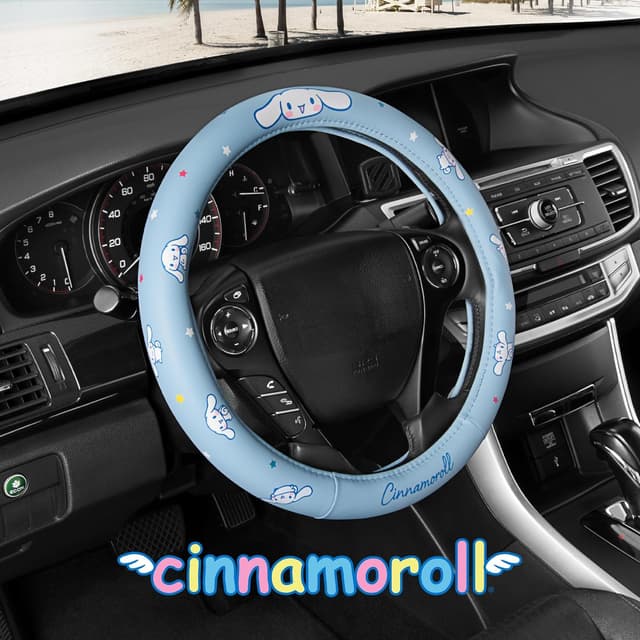 Detalle de Sanrio Hello Kitty and Friends Cinnamoroll Blue Car Steering Wheel Cover (Universal Fit)