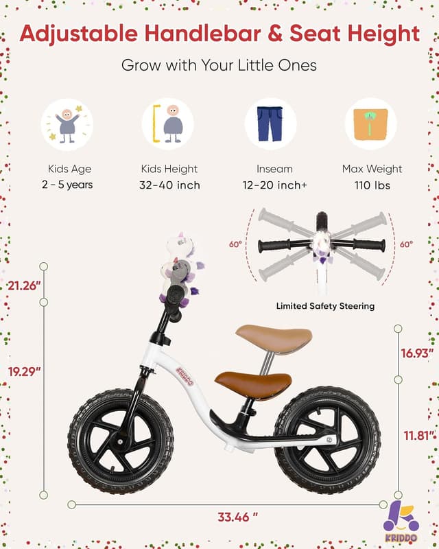 Thumbnail 4 de KRIDDO Toddler Balance Bike 24 Months