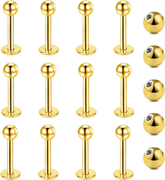 Imagen de Gojewen 12er Lippenpiercing Stecker 1,2mm en OfertitasTOP