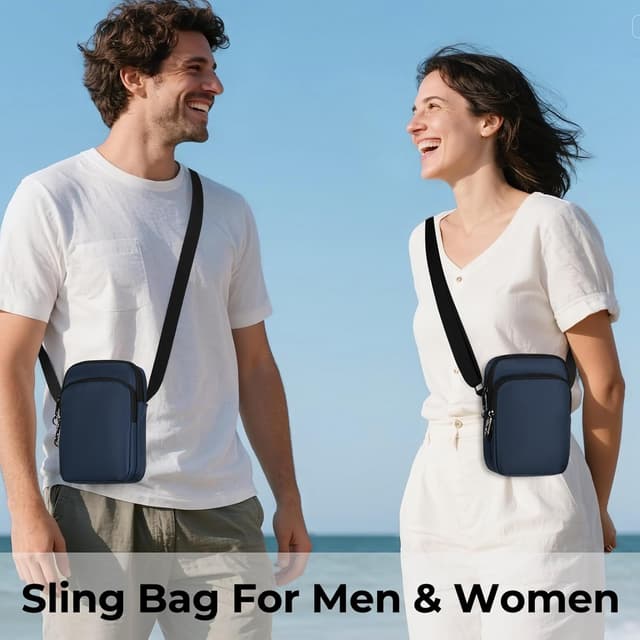 Detalle de Tibroni petit sac à bandoulière antivol avec RFID et fermeture éclair