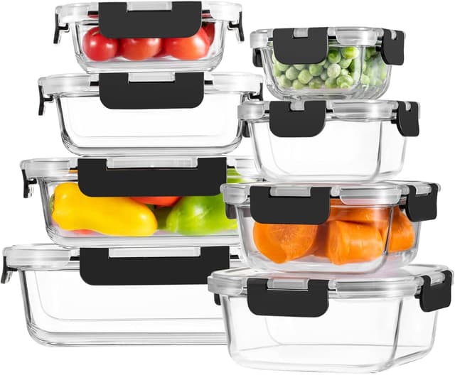 Imagen de Borosilicate Glass Meal Prep Containers 8-pack 🍱 en OfertitasTOP