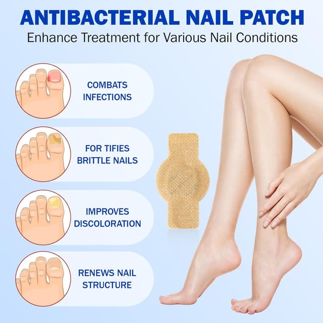 Detalle de Nail Patches for Toenail Repair (42PCS) — Overnight 8-Hour Support for Damaged, Thick, or Yellow Toenails