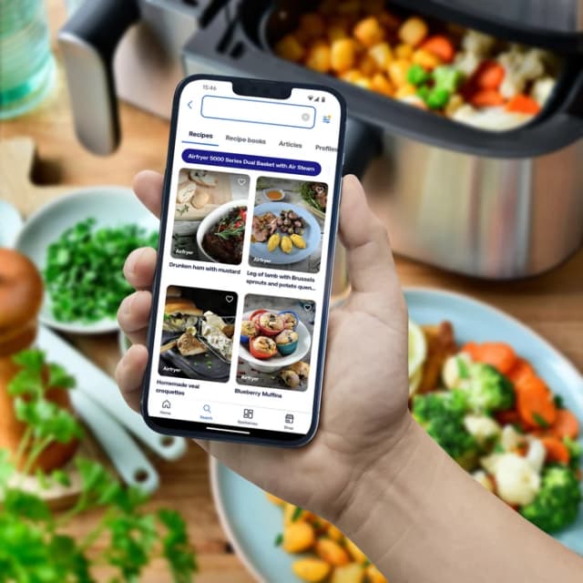 Thumbnail 4 de Philips 5000 Series Dual Basket NA555/00 Airfryer