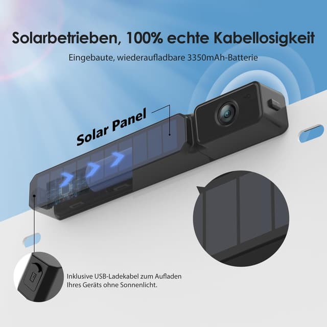 Detalle de Foxpark Solar Rückfahrkamera 1080P 5"