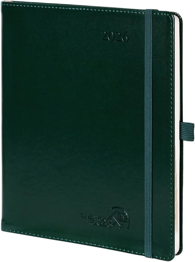 Thumbnail 6 de POPRUN Terminplaner 2026 A4 auf Deutsch - Wochenplaner mit 15-Minuten-Taktung & Monatsregister. Kalender 2026 Buchkalender mit PU-Leder Softcover - Braun
POPRUN Terminplaner 2026 A4 auf Deutsch - Wochen…