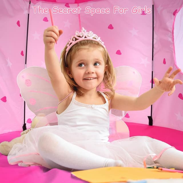 Detalle 2 de HOTUT Kinder Spielzelt Prinzessin, 101 cm