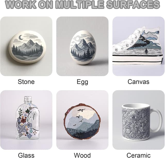 Thumbnail 5 de NICETY 32 Colours Acrylic Paint Pens 1-5mm