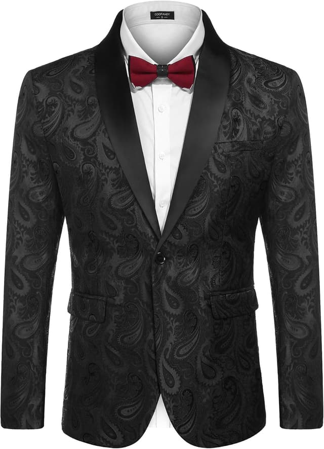 Imagen de COOFANDY Floral Tuxedo Jacket 1 Button en OfertitasTOP