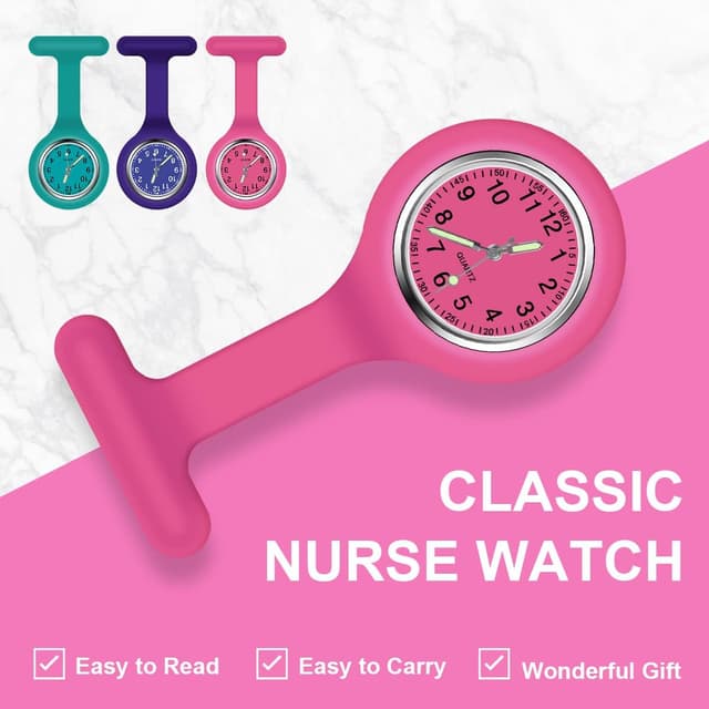 Detalle 2 de Vicloon Krankenschwester Uhr Clip 3er Set