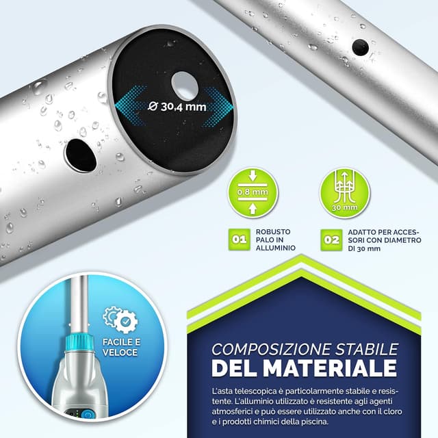 Detalle 2 de tillvex Asta telescopica 3,60 m