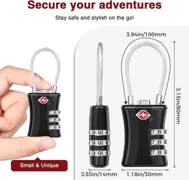 Detalle 1 de Oderra TSA Gepäckschlösser 2 Stück