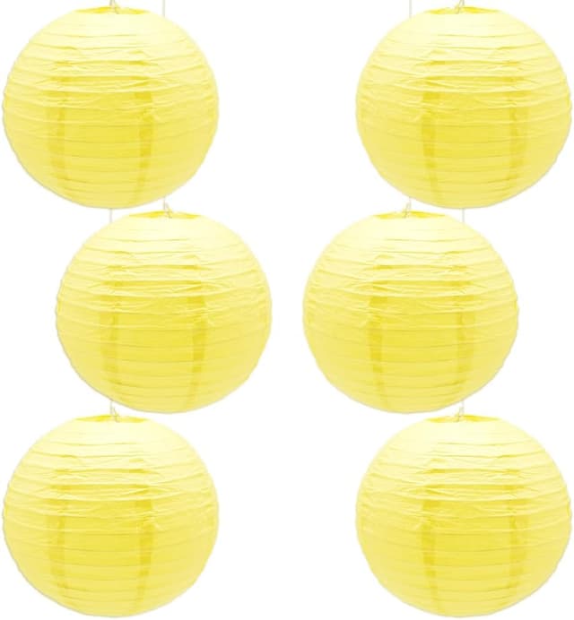 Thumbnail 6 de 6er Set CEEYSEE Papierlaternen Saphirblau (rund, hängend, faltbar) – 30 cm